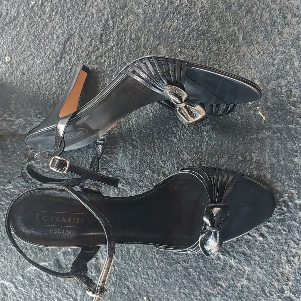 Coach Women's Black High Heel Shoe - Picture 5 of 9